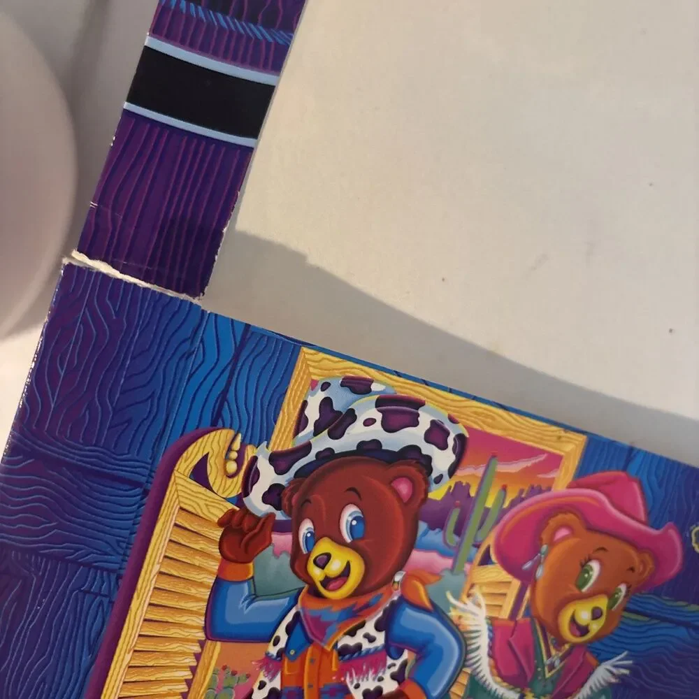 Lisa Frank Vintage Folder Dancing Cowboy Bears